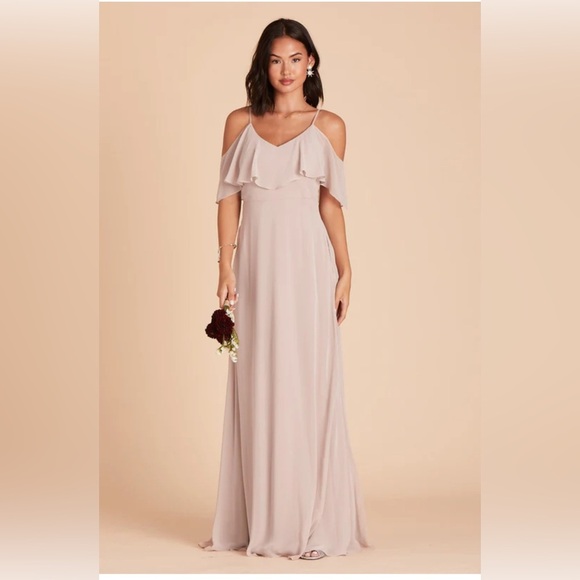 NWT Birdy Grey Jane Convertible Dress Chiffon Taupe Sz L - Picture 3 of 8